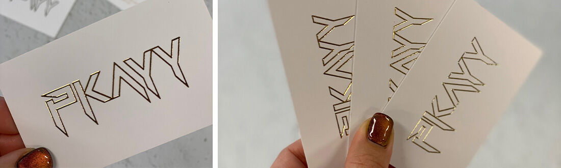 Business Cards with gold foil